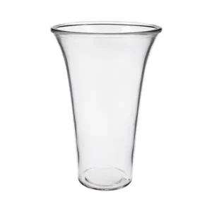 7.875"Dia.x 11.875"Tall Clear Glass Machine blown Vase