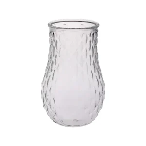6.25"Dia.x 9.875"Tall Clear Glass Machine blown Vase