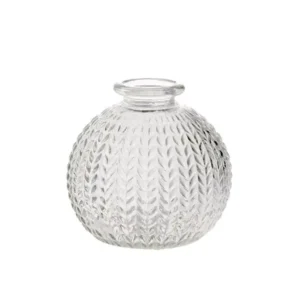 3.375"Dia.x 3.25"Tall Clear Glass Bottle