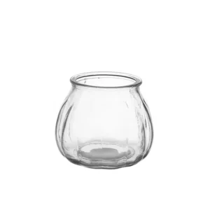 4.75"Dia. x 3.875"Tall Clear Mini Pumpkin Glass Vase