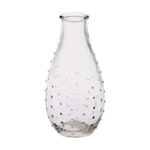 2.75"Dia.x5.5"Tall Clear Glass Ribbed vase