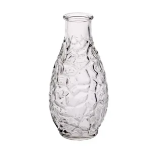 2.75"Dia.x5.5"Tall Clear Glass Ribbed vase