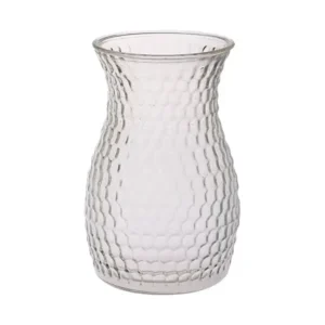 6.5"Dia. x 10"Tall Clear Dimple Hurricane Glass Vase