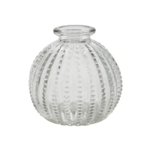 3.375"Dia.x 3.25"Tall Clear Glass Bottle