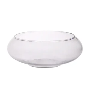 9.625"Dia. x 3.875"Tall Clear Glass Narcissus pot