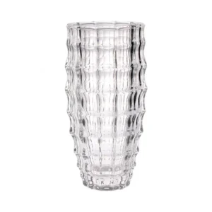 5.5"Dia.x 11"Tall Clear Glass Pressed Vase