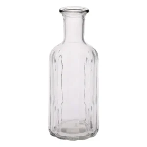 3"Dia.x7.5"Tall Clear Glass Ribbed  vase