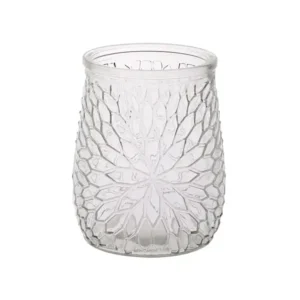 4.375"Dia.x5.5"Tall Clear Glass Machine blown vase