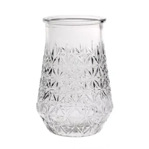 4.5"Dia.x 6.5"Tall Clear Glass Machine blown Vase