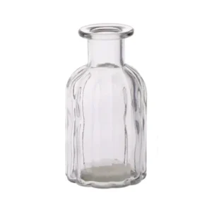 2.125"Dia.x4.125"Tall Clear Glass Ribbed vase
