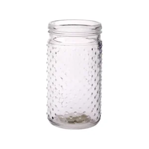 4"Dia.x7.375"Tall Clear Glass Machine blown Vase