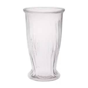 6.625"Dia.x 11.625"Tall Clear Glass Ribbed  Vase