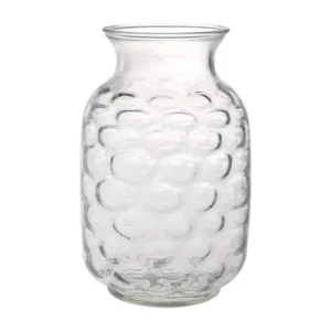 5"Dia. x 8"Tall Clear Pepple Pattern Glass Vase