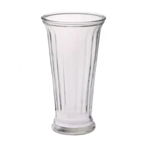 5.625"Dia.x 10.25"Tall Clear Glass Ribbed  Vase